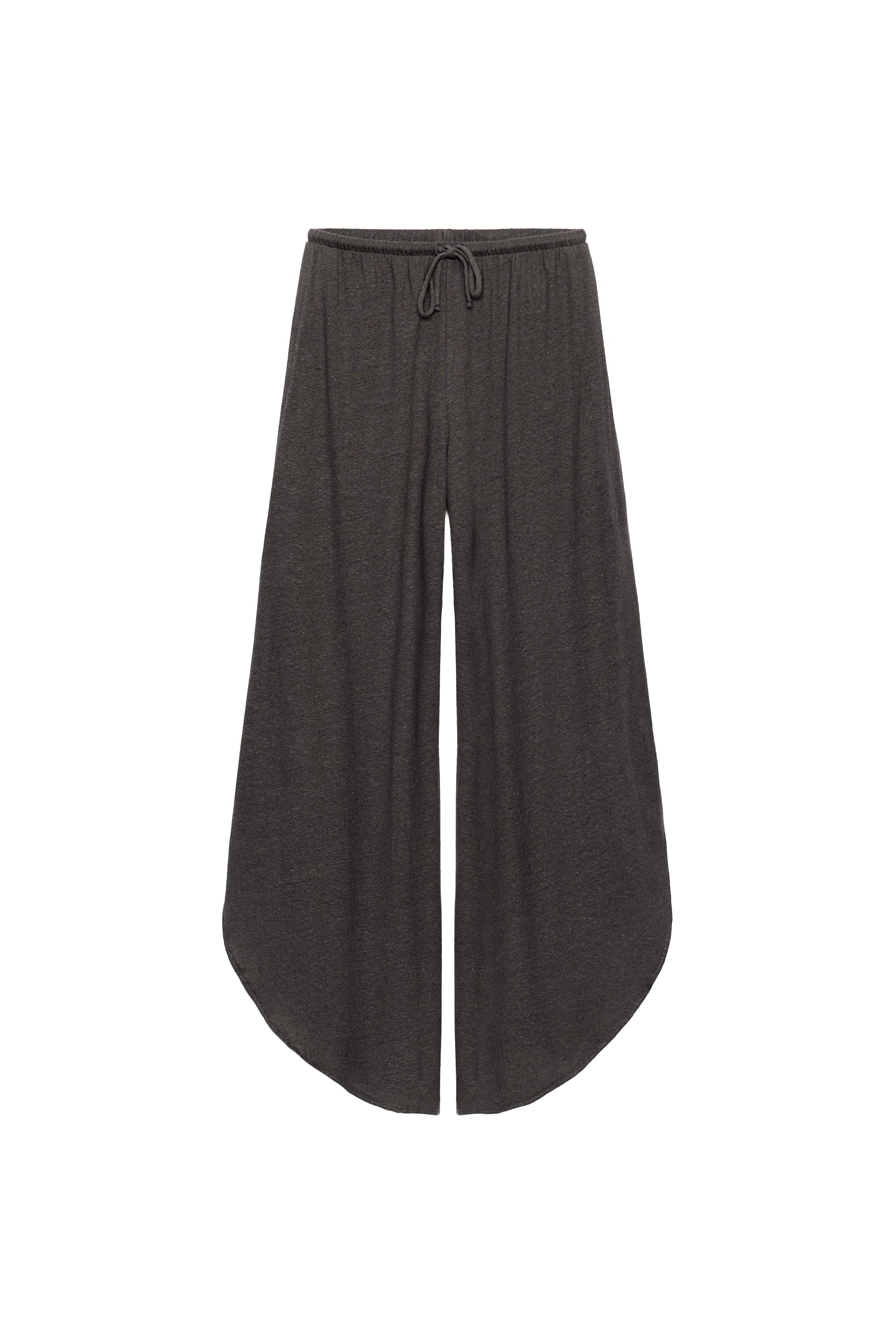 LINEN BLEND SLIT PANTS